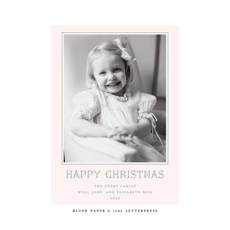 Yorke Letterpress Colored Paper Holiday Card
