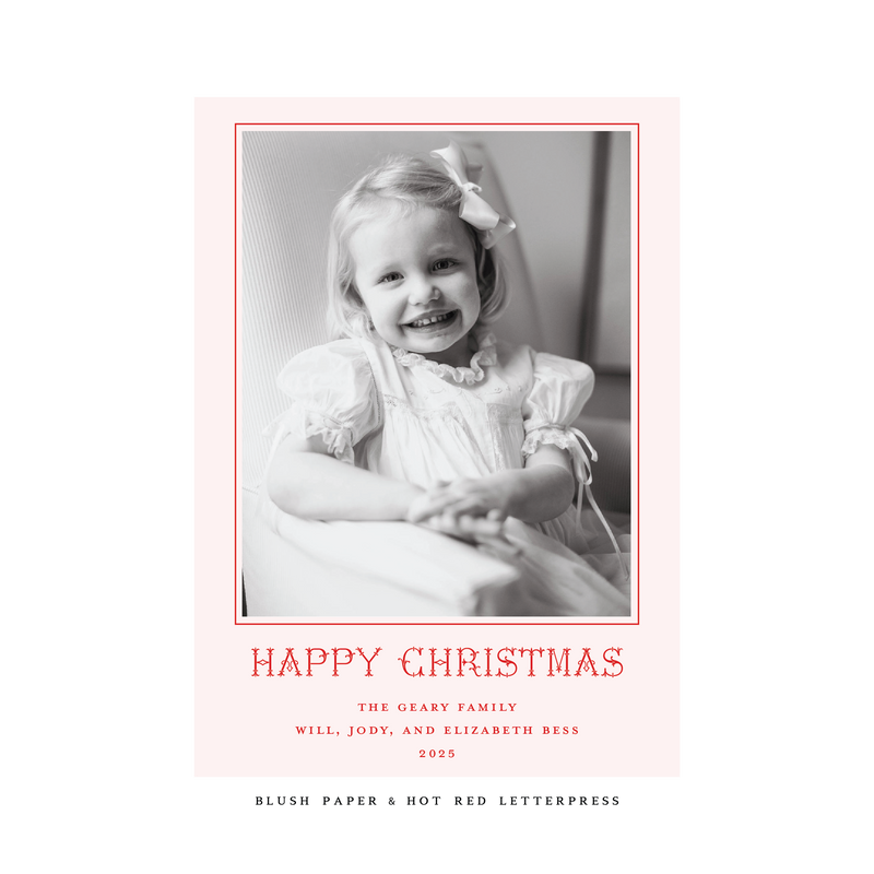 Yorke Letterpress Colored Paper Holiday Card