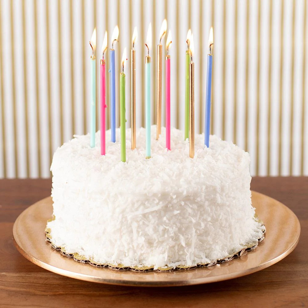 Blue Slim Birthday Candles