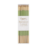 Green Slim Birthday Candles